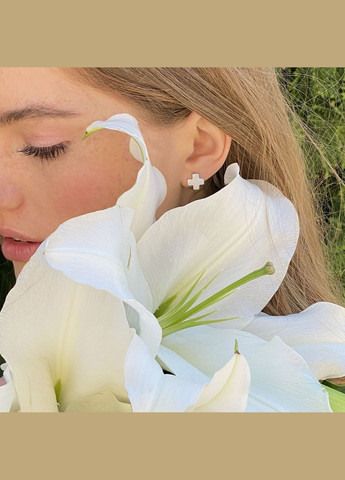 Срібні сережки Хрестики 122355 Oniks (264644245)