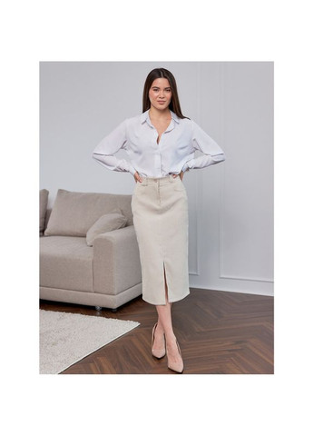 Бежевая красивая вельветовая юбка, размер одежды m, цвет бежевый. Badger