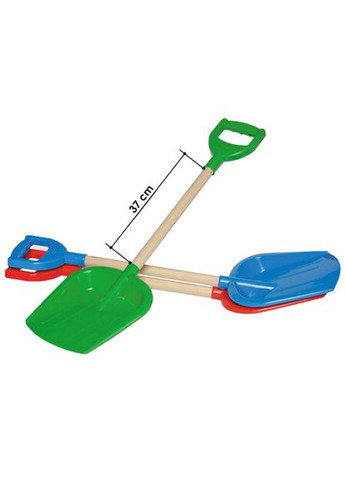 Лопата велика з дерев'яною ручкою 2902 75×19×8 см (4823037602902) Червоний ТехноК (306903611)