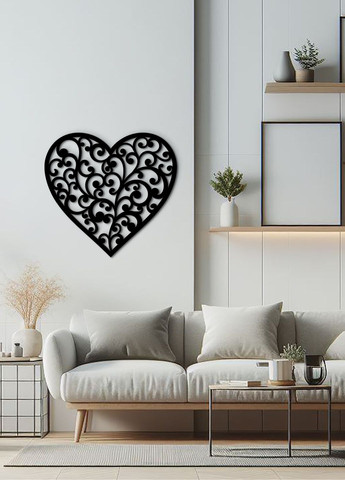 Декоративне панно з дерева, інтер'єрна картина на стіну "Любляче серце", оригінальний подарунок 70х75 см Woodyard (292112994)