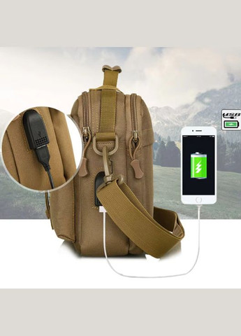 Дорожная тактическая сумка для документов и планшета с USB KT6007005 Solve (305743500)