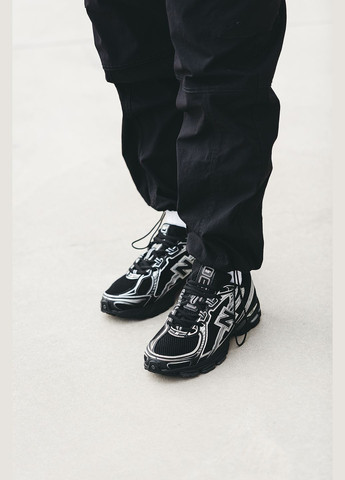 Черные всесезонные кроссовки мужские и женские new balance 740 black white | нью беланс 740 черные белые No Brand