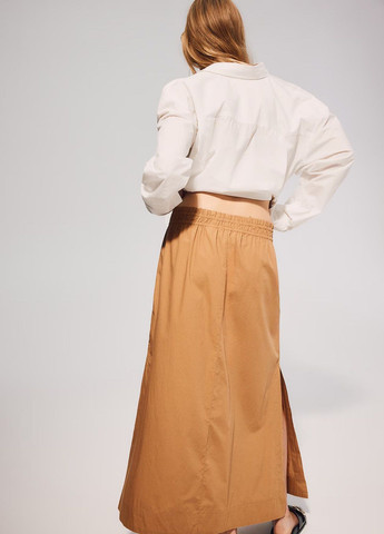 Светло-коричневая кэжуал однотонная юбка H&M