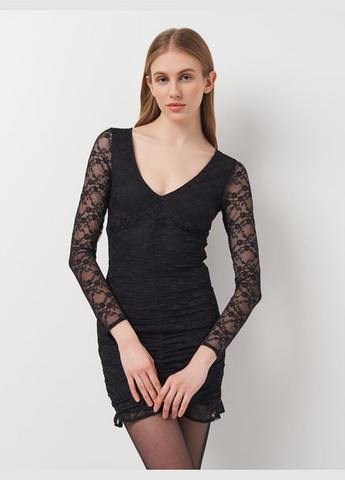 Чорна міні-сукня мереживна жіноча H&M