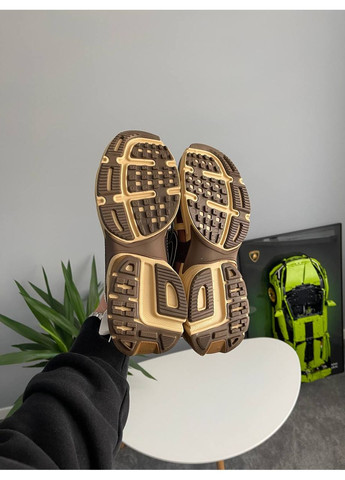 Коричневые демисезонные кроссовки мужские nike v2k run lt british tan | найк в2к рантекк коричневые No Brand