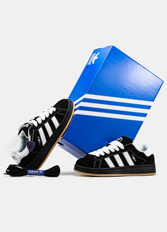 Кросівки жіночі і чоловічі Adidas Campus 00s x Korn black white | Адідас Кампус чорні білі No Brand чорні всесезони (315018934)