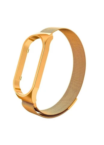 Ремінець із неіржавкої сталі з магнітним замком для Mi Band 7 Чорний Smart Watch (370166038)