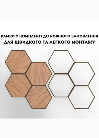 Дерев'яні Стінові Панелі Соти Береза Темна/Середня 36шт (1кв.м.) No Brand (307071903)