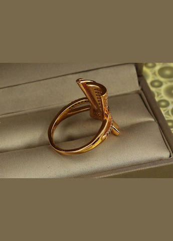 Кільце Скомканий аркуш р золотисте Xuping Jewelry (317405127)