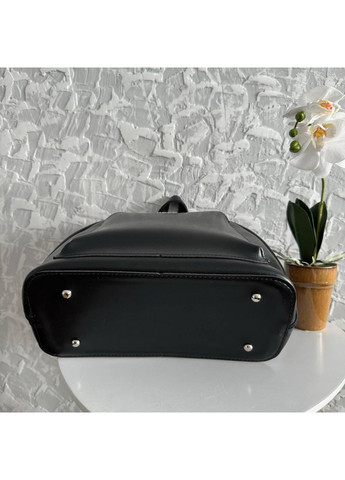 Жіночий рюкзак трансформер чорний екошкіра міський рюкзачок сумка для повсякденного використання ProDobro (363260200)