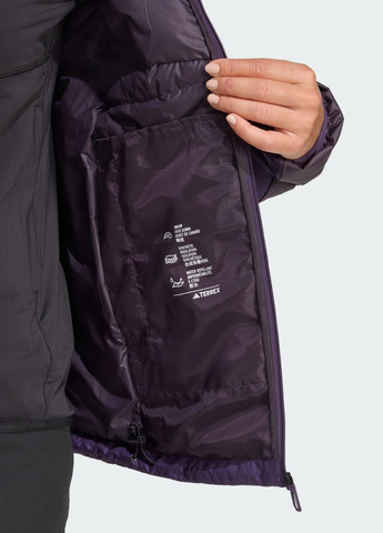 Фиолетовая демисезонная пуховик terrex multi light down climawarm adidas