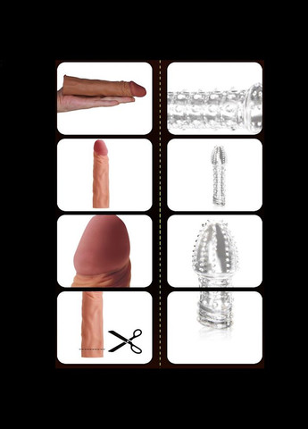 Реалістична насадка на член з кібершкіри + 5 см "Add 2" Pleasure X Tender" Lovetoy (298794136)