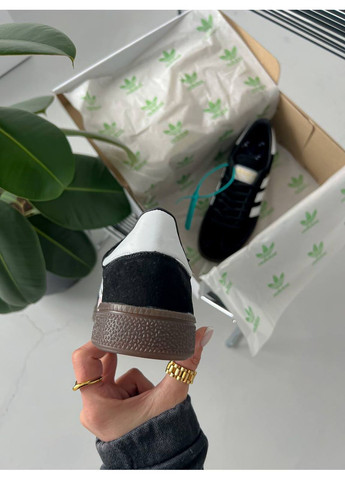 Чорні Осінні кросівки чоловічі і жіночі adidas handball spezial black gum | адидас специал чорні No Brand