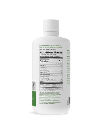 Натуральная добавка Aloe Vera Leaf Juice, 1 л Nature's Way (334706437)