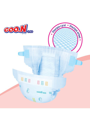 Підгузки на липучках Plus 3/М (6-11 кг), 56 шт. Goo.N 21000628 (327223360)