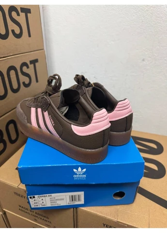 КРОССОВКИ ЖЕНСКИЕ ADIDAS SAMBA PLATFORM BROWN PINK АДИДАС САМБА РОЗОВЫЕ No Brand розовые демисезоны (391945402)