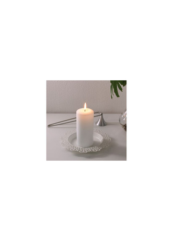 Подсвечник для формовой свечи белый 18 см IKEA (272150130)