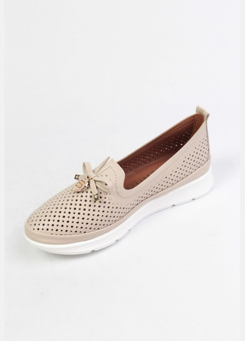 Женские балетки Benito | бежевые однотонные натуральная кожа (322365610)