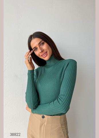 Водолазка в широкий рубчик с воротом с отворотом Liton (303727715)