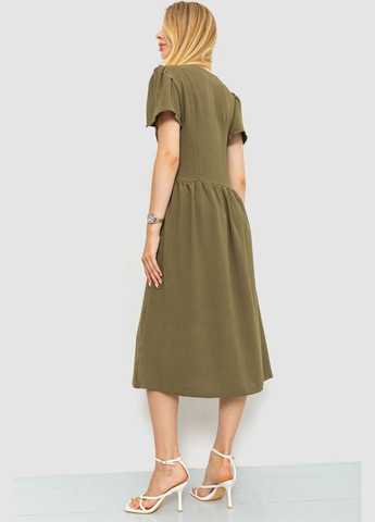 Оливковое (хаки) платье свободного кроя, цвет горчичный, Ager