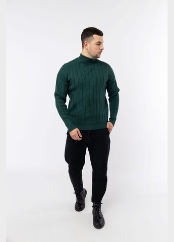 Темно-зеленый зимний мужской свитер цвет темно-зеленый цб-00224087 LAGODOMEE