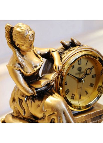 Антикварные декоративные часы модные настольные из смолы часы девушка с книгой No Brand (299871214)