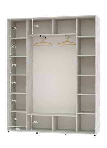 Шафа-купе тридверна 200*45*230 Сосна Натті 3 двері Дзеркало ШК-05 Алекса (360459792)