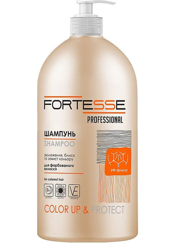 Шампунь для окрашенных волос "Устойчивость цвета" Color Up & Protect Shampoo 1000ml (162105-151692) Fortesse Pro (368906722)
