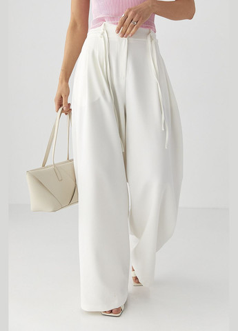 Класичні штани-палаццо зі складками Lurex (328633516)