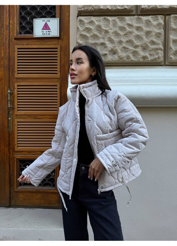 Сіра демісезонна куртка демі в стилі zara,стьобана плащівка еммі,,якісний підклад 150 силікон Україна