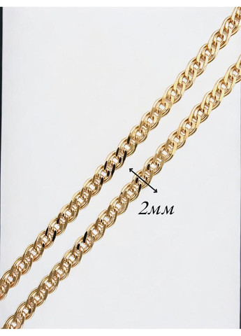 Золотий ланцюг «Нонна/Мона Ліза» (55см) 6582-1 Багет (356672089)