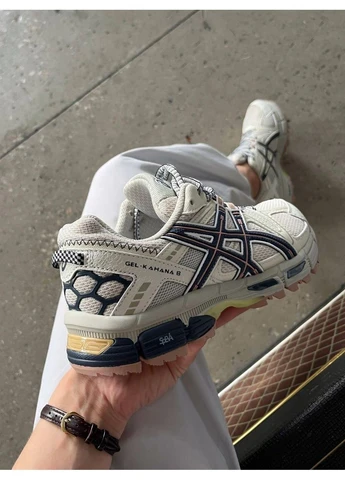Бежевые демисезонные кроссовки мужские asics gel-kahana 8 beige асикс гель кахано 8 бежевые No Brand