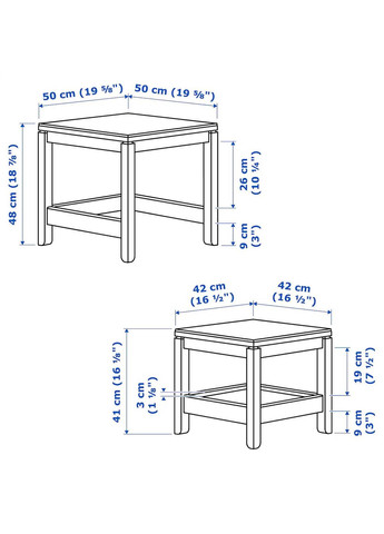 Столи журнальні 2 шт ІКЕА HAVSTA (50414210) IKEA (278407167)