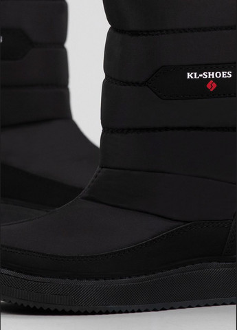 Черные дутики женские kl-shoes с мехом высокие черные (аб 7) Kluchkovskyy на молнии