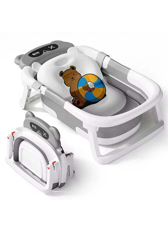 Складна дитяча ванночка для купання новонародженої дитини з термометром, зливом та подушкою Yu Xin (341724417)