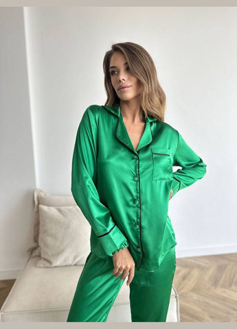Зеленая красивая пижама No Brand
