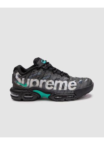 Черные демисезонные кроссовки мужские nike air max tn x supreme black galactic jade найк аир макс тн No Brand
