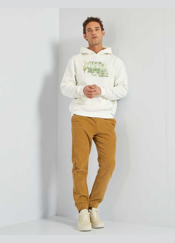 Худи флис,молочный с принтом, Kiabi (306813673)