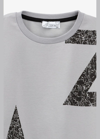 Baby Show свитшот с принтом для мальчика 13225 134 см серый shop (2000990965394) серый повседневный хлопок