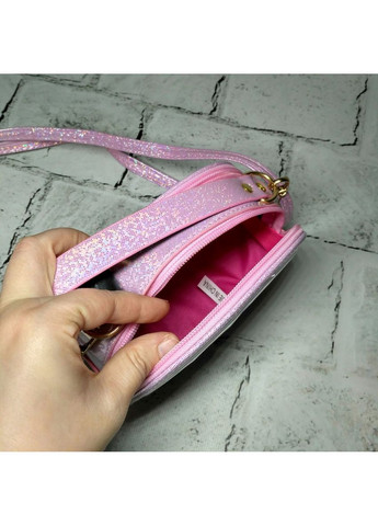 Сумочка детская для девочки лаковая с ремешком Куроми с блестками 15х12х6 см Розовая No Brand (367186418)