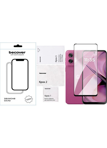 Захисне скло для Motorola Moto G05 Black (713413) BeCover (338562793)