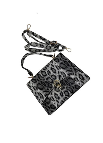 Женская сумка каркасная кроссбоди через плечо из экокожи с клапаном Леопардовая RoyalBag P1-369-9075 (331879754)