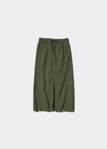 Оливковая юбка parachute (470907) Uniqlo