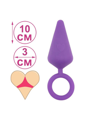 Анальная пробка силиконовая фиолетовая Candy Plug M Purple 10 см Chisa (317747462)