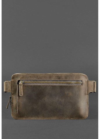 Шкіряна поясна сумка Dropbag Maxi темно-коричнева Crazy Horse BlankNote (348359399)