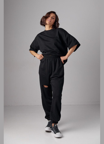 Спортивный костюм из трикотажа с прорезью на джоггерах Lurex (287340250)