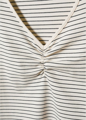 Базовая молочная хлопковая футболка Mango - (329295751)