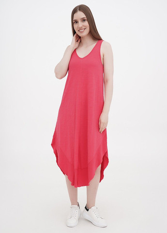 Темно-рожева кежуал сукня Mododoc однотонна