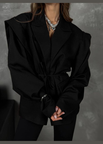 Черный женский женский пиджак костюмка No Brand -