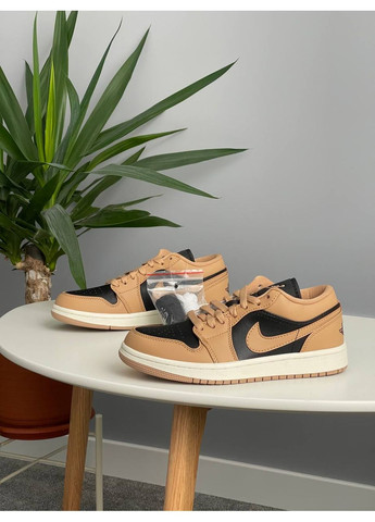 Кроссовки женские и мужские Nike Air Jordan 1 Low GS "Desert" | Найк Эир Джордан 1 коричневые No Brand коричневые демисезоны (360894525)